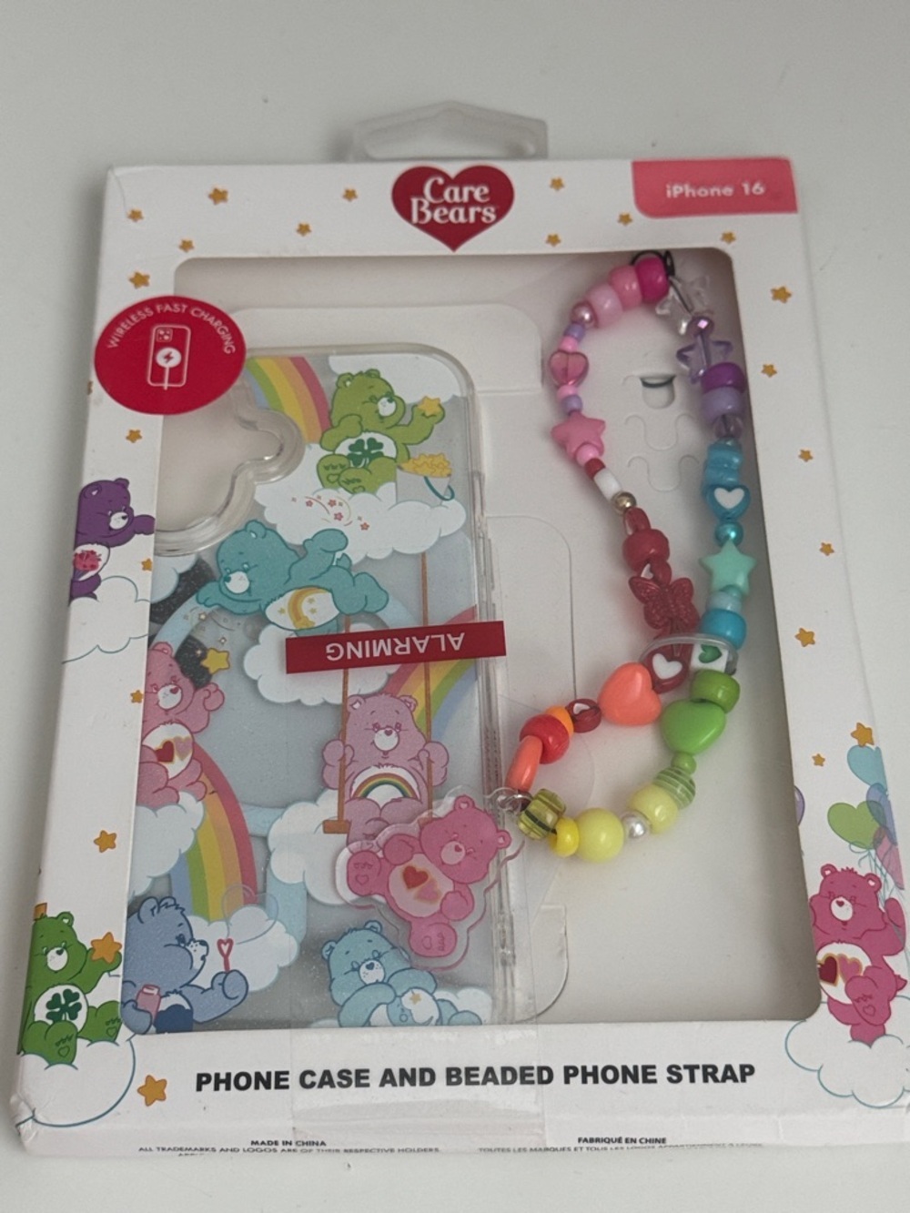 Care Bears White Packaging with Red Logo iPhone 16